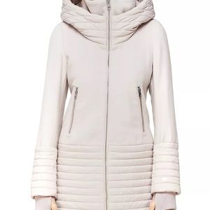 Soia & Kyo Avery Hooded Mixed Media Coat